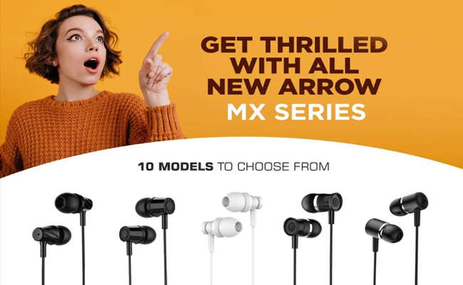 Arrow unveils affordable MX wired earphones in India 