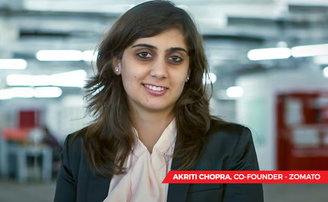 Akriti Chopra, co-founder & CPO Zomato resigns