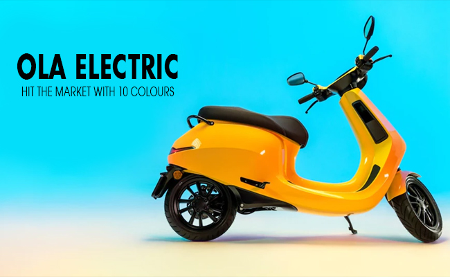 Ola Electric scooter to hit the market with 10 colours