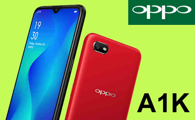 OPPO A1K with 32GB ROM and 4000 mAh battery, priced at INR 8490