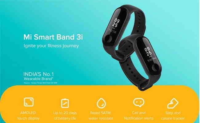 Xiaomi unveils Mi Smart Band 3i